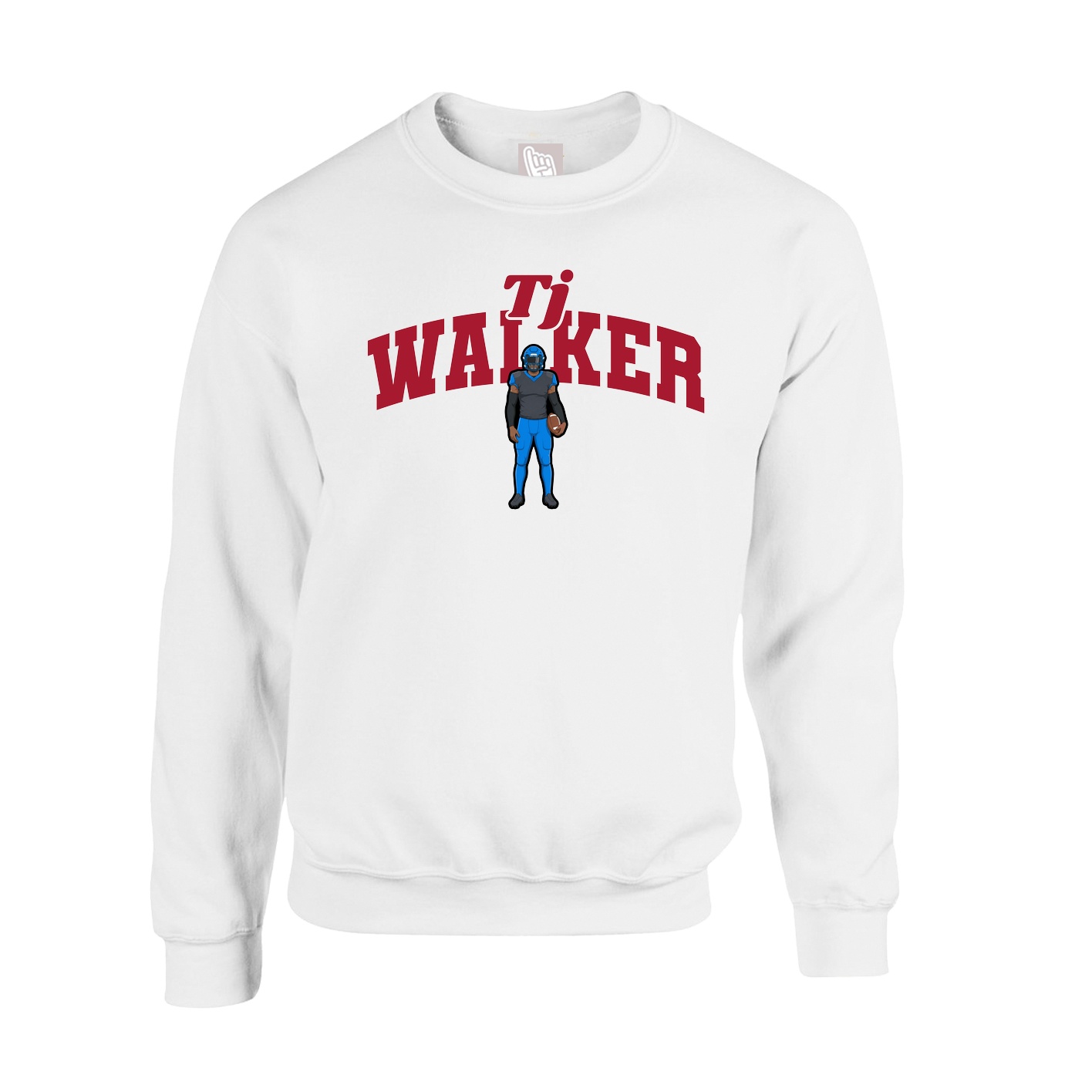 Fleece Crew — Signature Arch in White