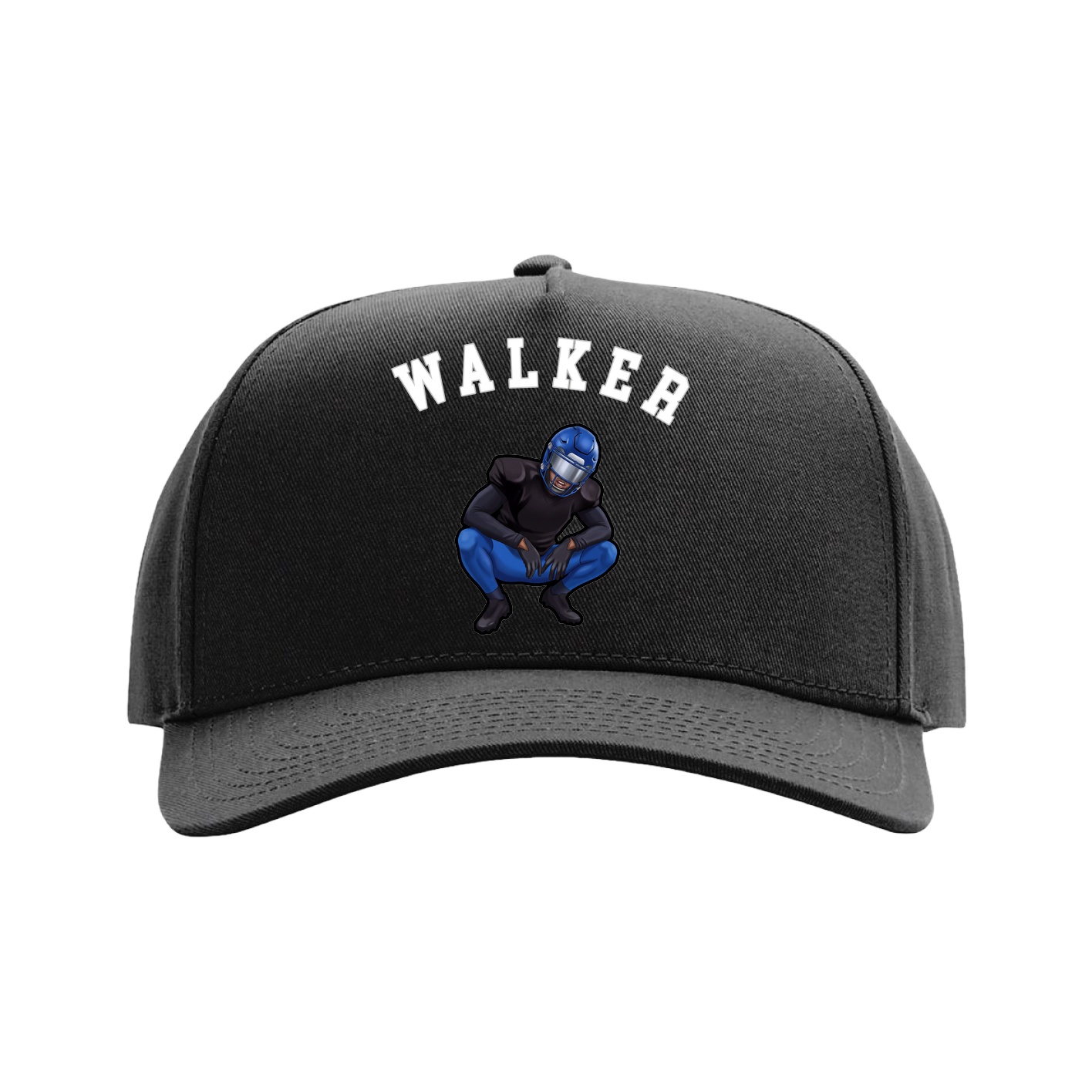 Full Fabric Five-Panel Champ Cap — Shirsey Arch in Black