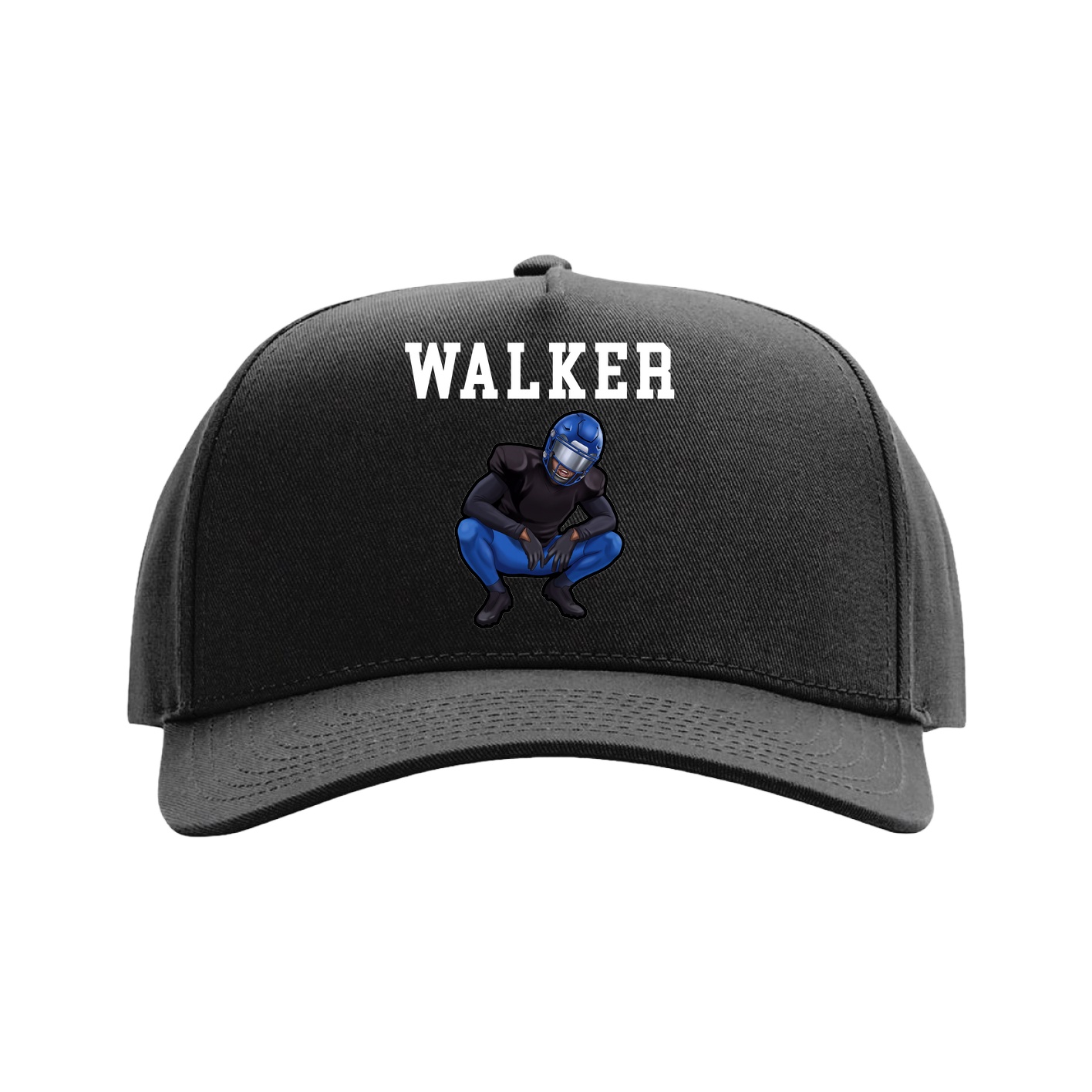 Full Fabric Five-Panel Champ Cap — Shirsey in Black