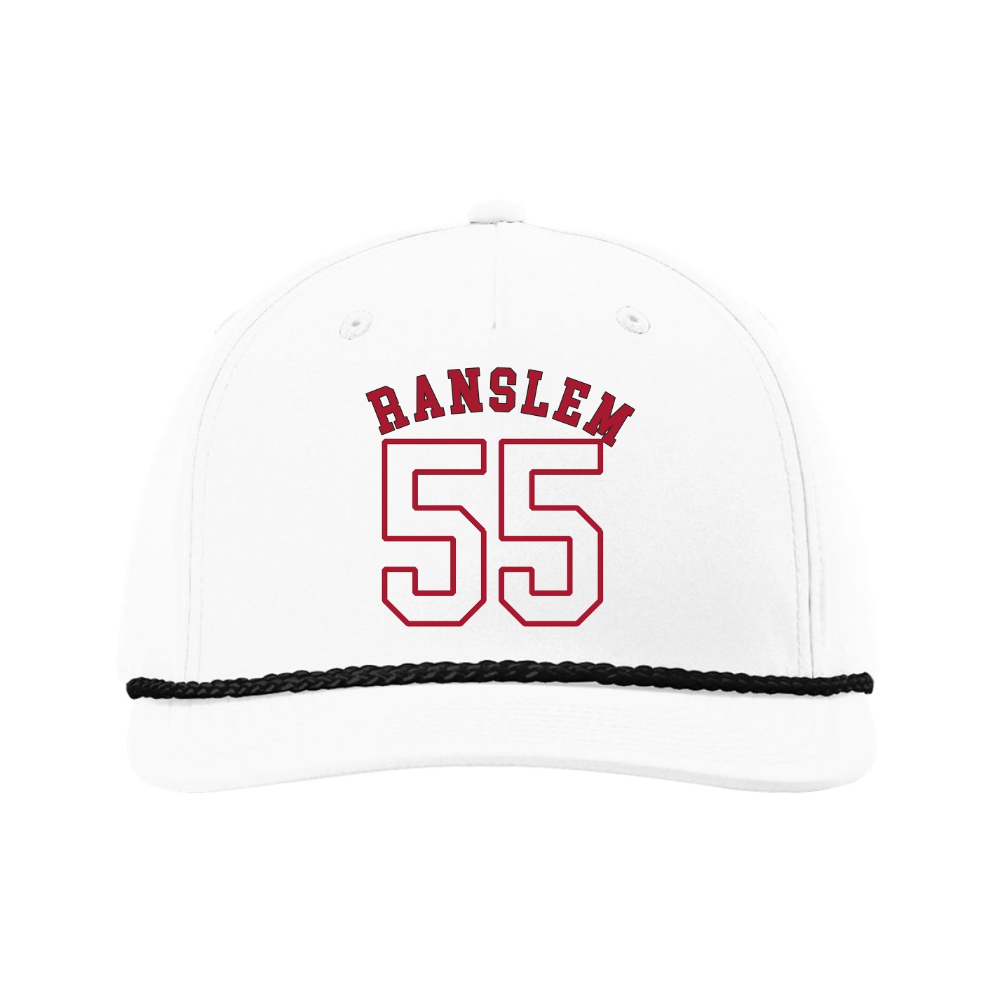Five-Panel Classic Rope Cap — Shirsey Arch in White