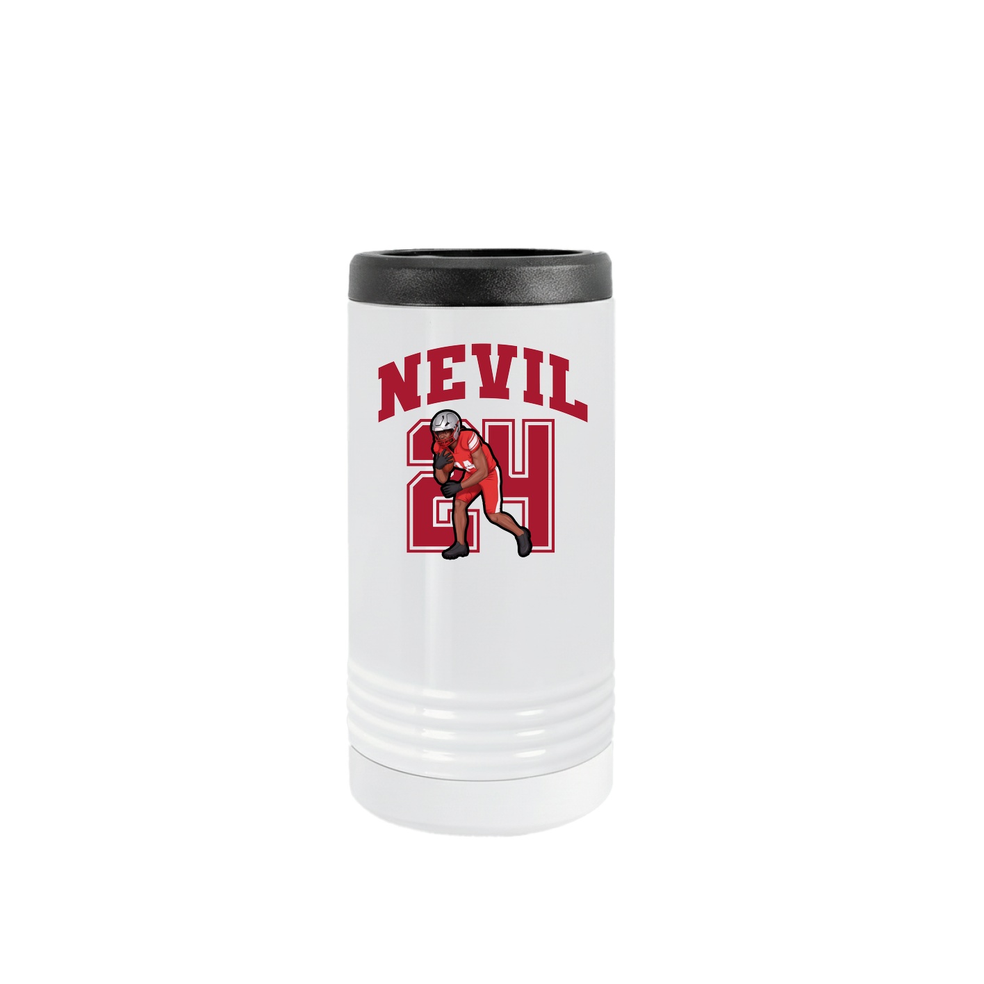 Slim Beverage Holder — Number in White