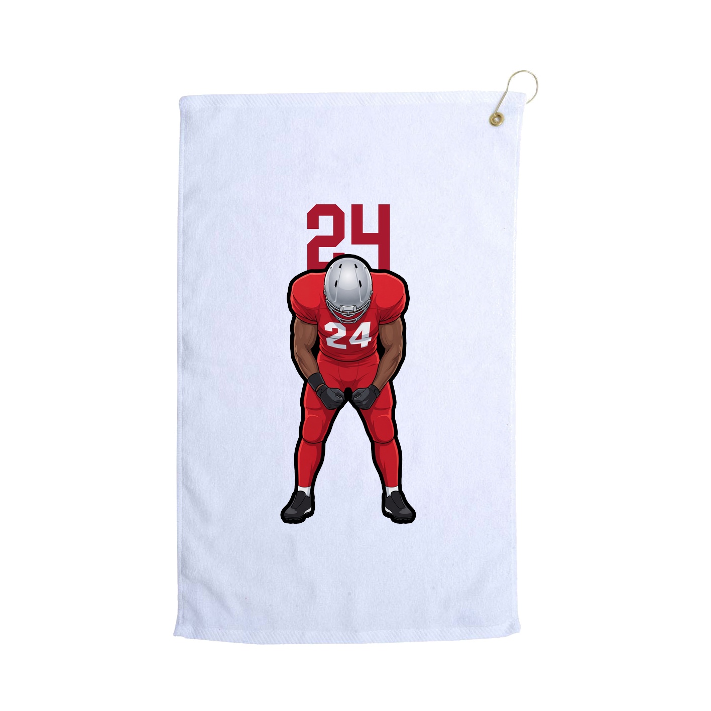 Golf Towel — Number Top in White