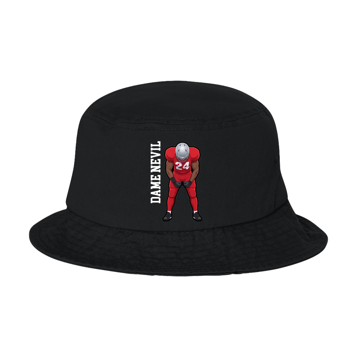 Bucket Cap — Name Vertical in Black