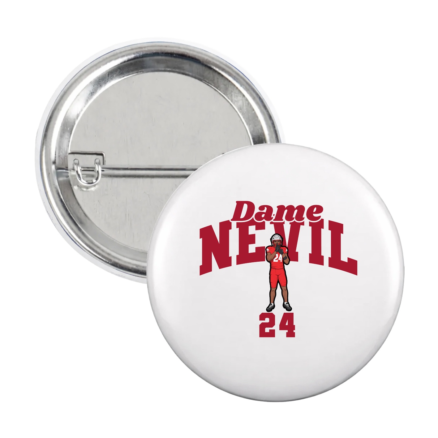 Game Day Button — Signature Arch in White