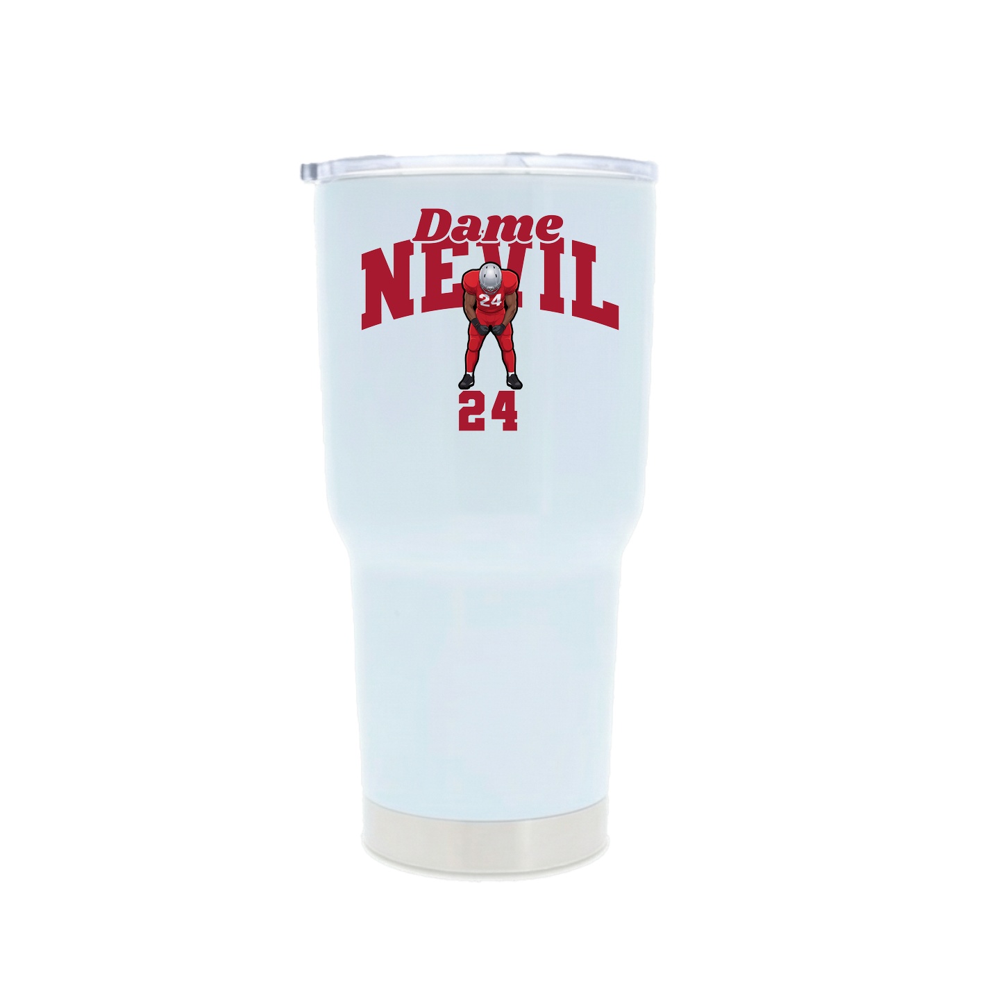 30oz Stainless Steel Tumbler — Signature Arch in White