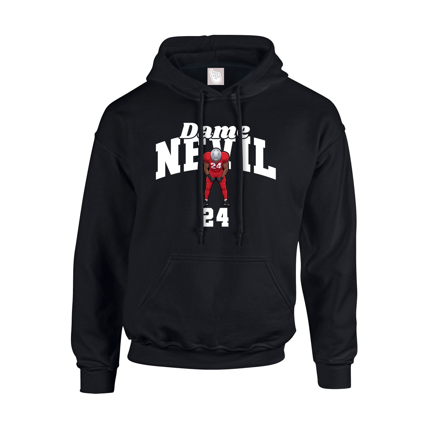 Youth Hoodie — Signature Arch in Black