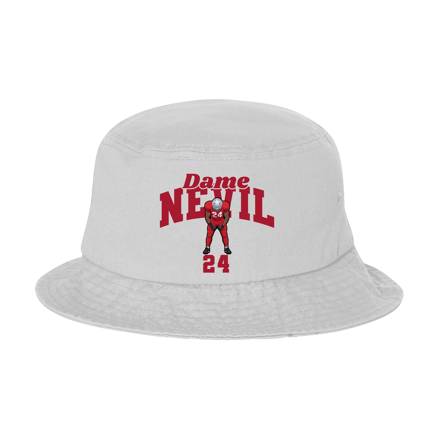 Bucket Cap — Signature Arch in White