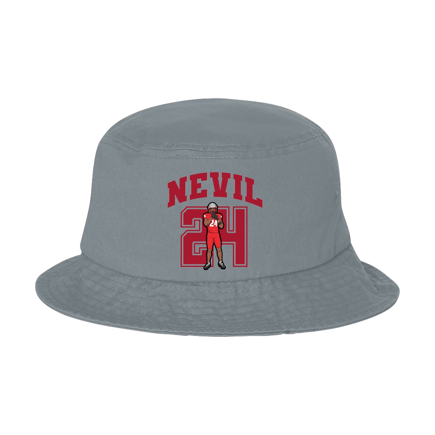 Bucket Cap — Number in Grey