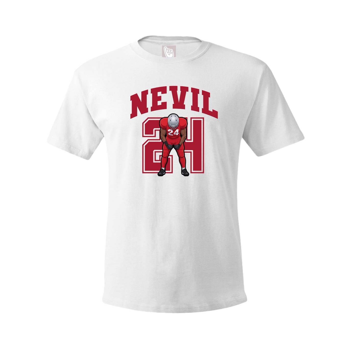 Youth Tee — Number in White