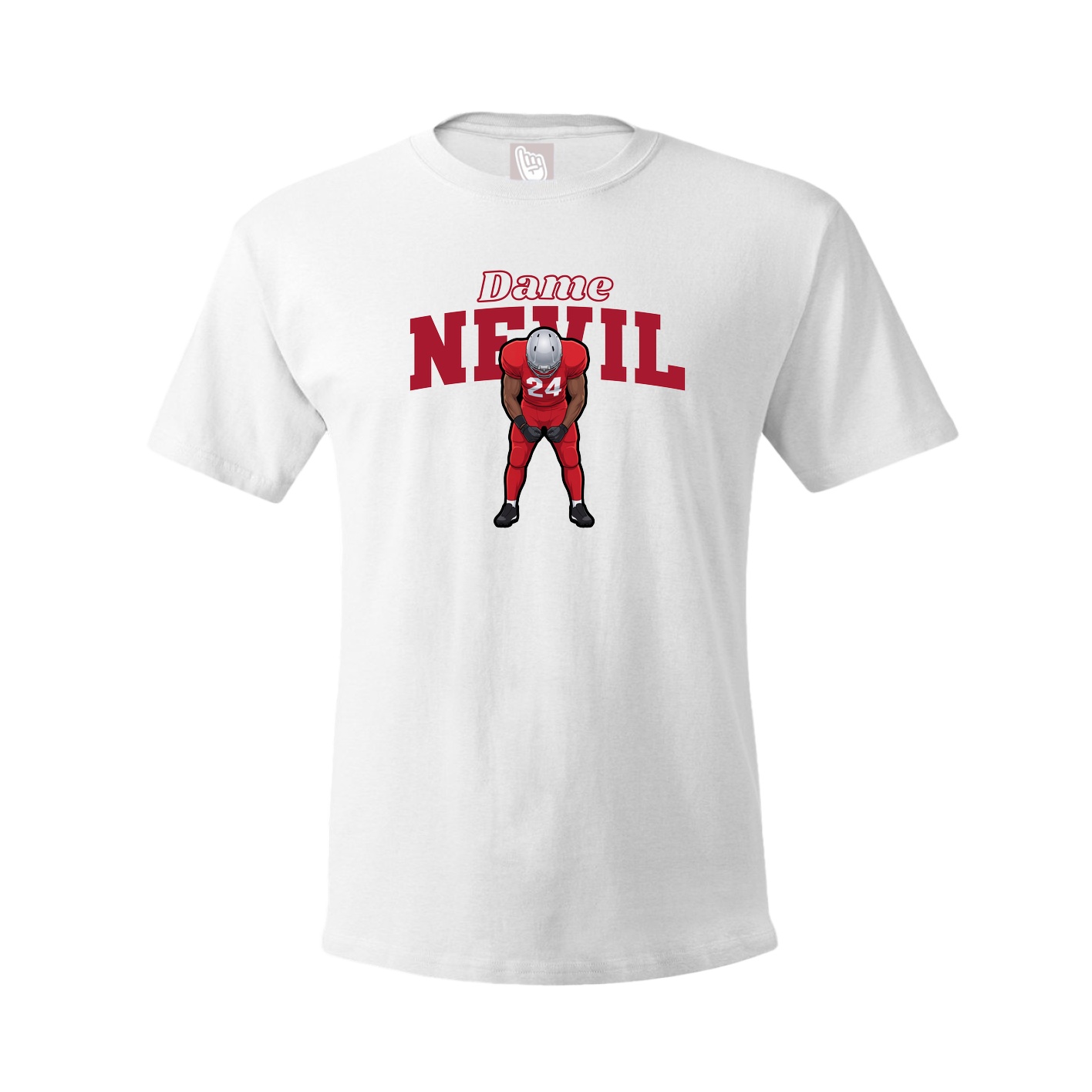 Youth Tee — Name Arch in White
