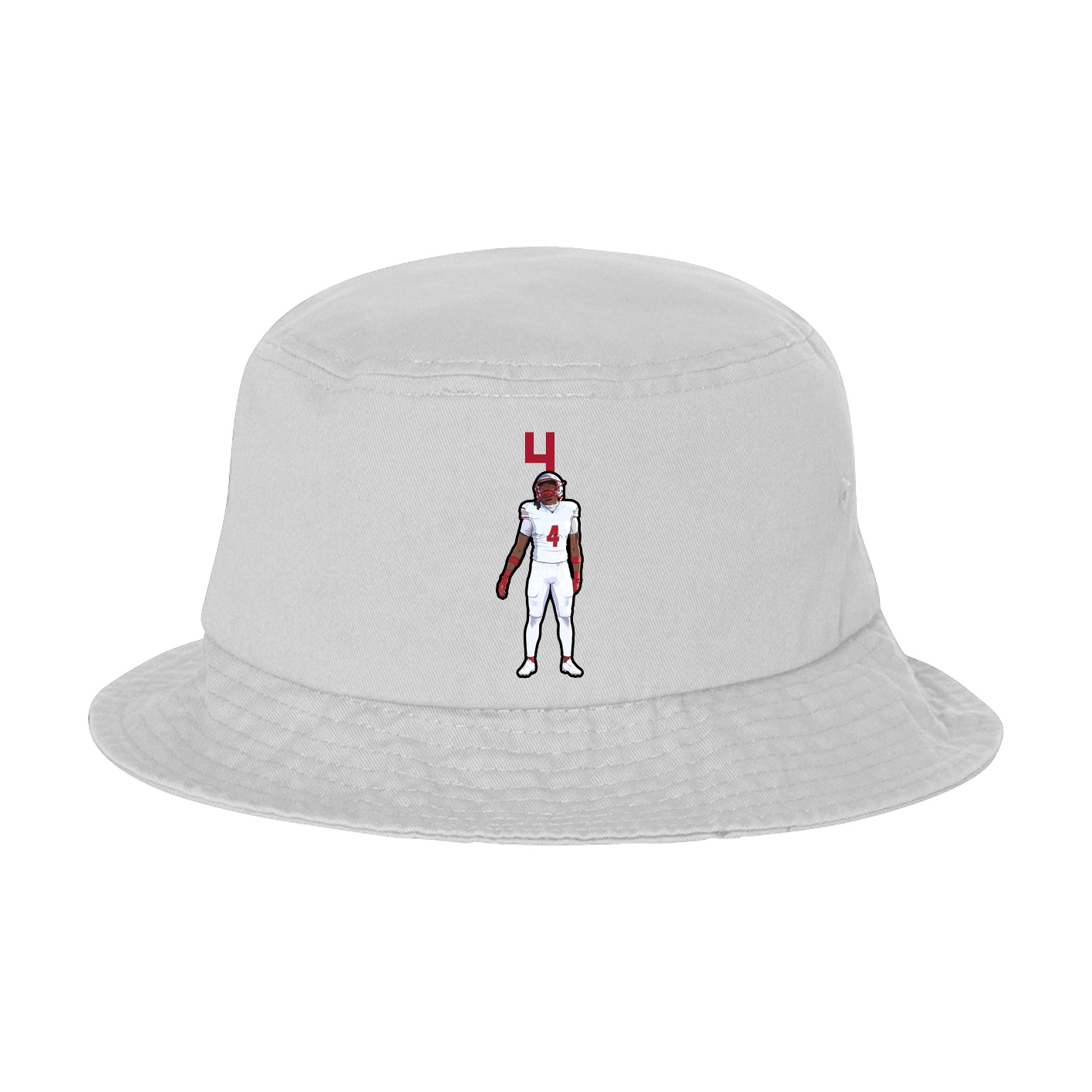 Bucket Cap — Number Top in White