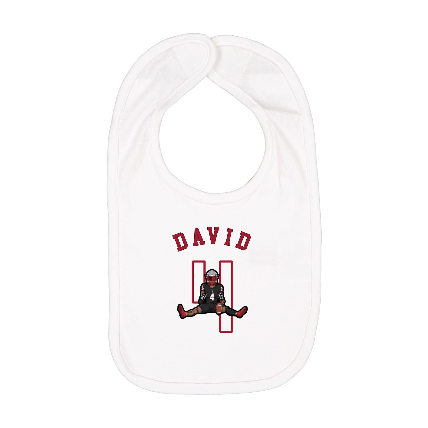 Infant Bib — Shirsey Arch in White