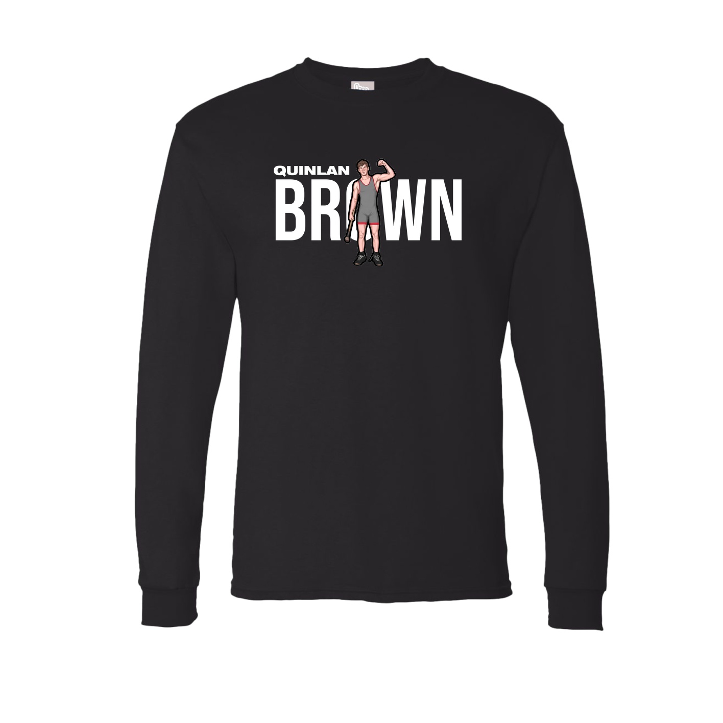 Long Sleeve Tee — Player Name in Black