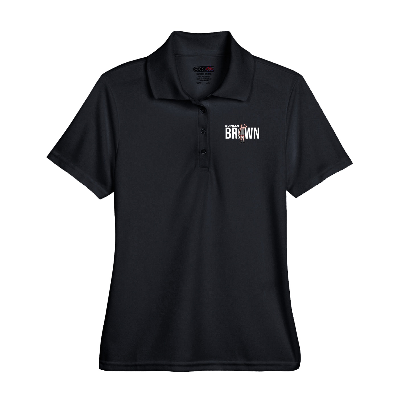 Performance Polo — Player Name in Black