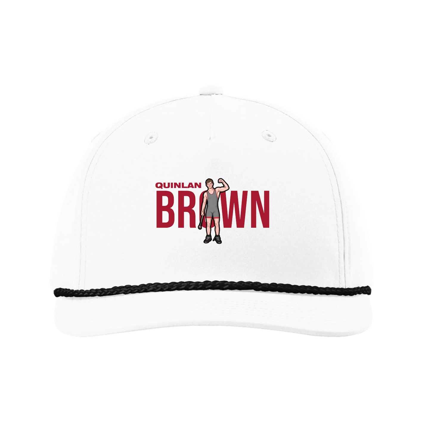 Five-Panel Classic Rope Cap — Player Name in White