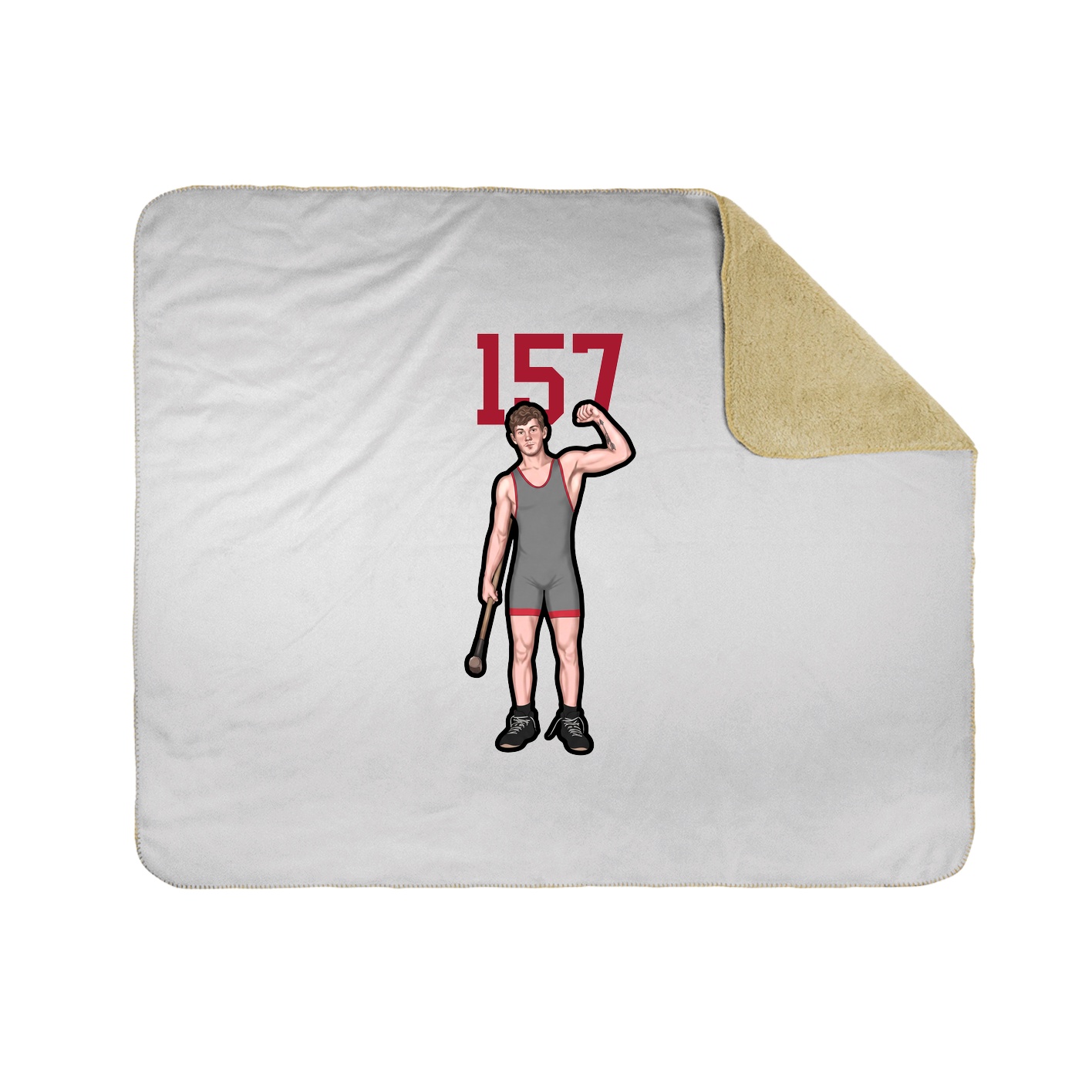 Throw Blanket — Number Top in White
