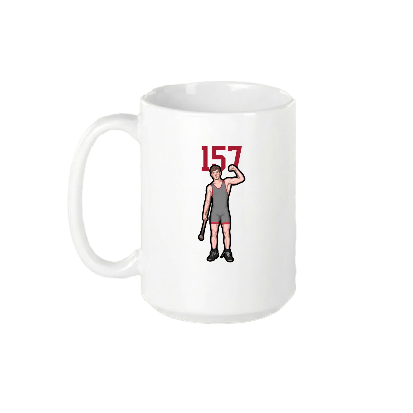 15oz Coffee Mug — Number Top in White