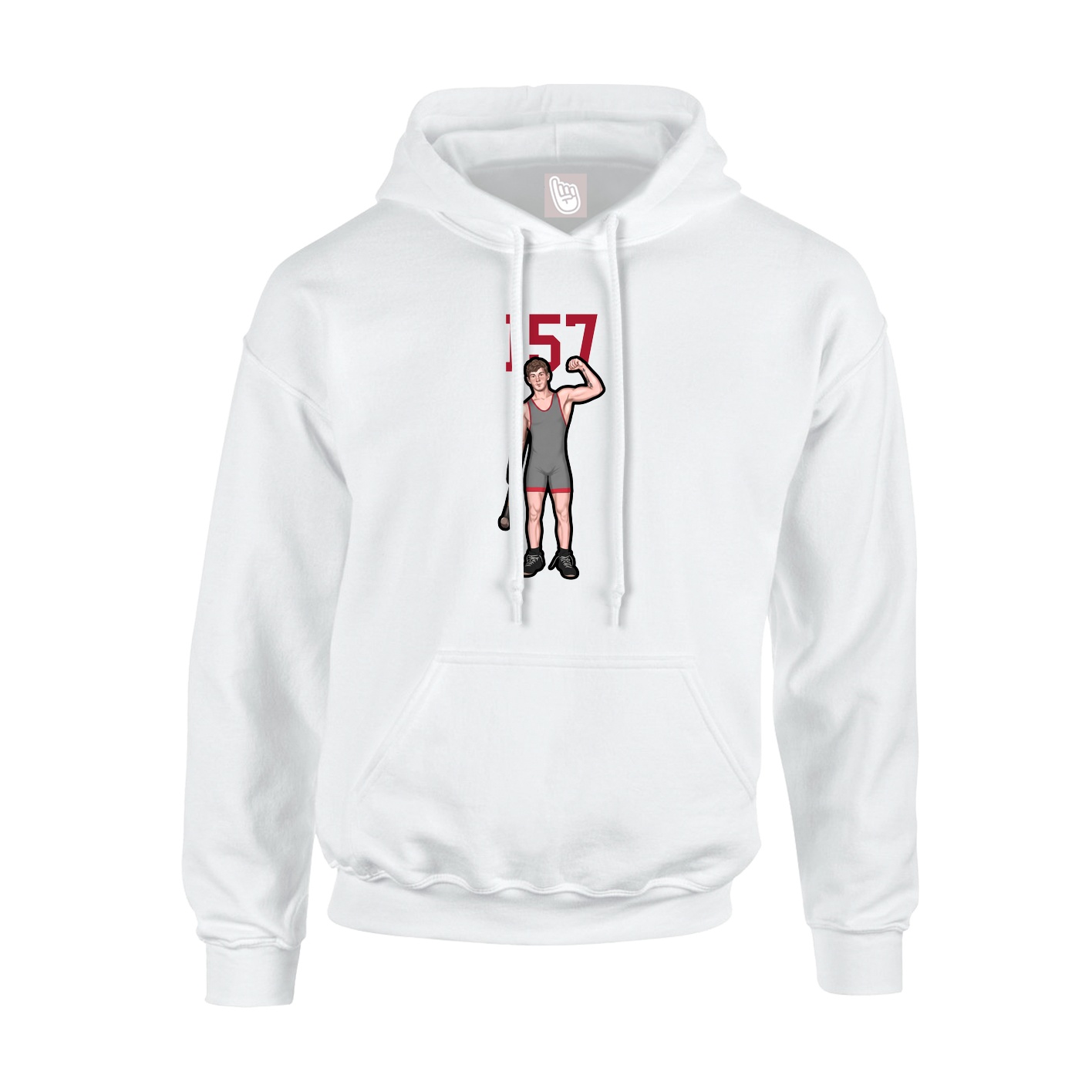 Hoodie — Number Top in White