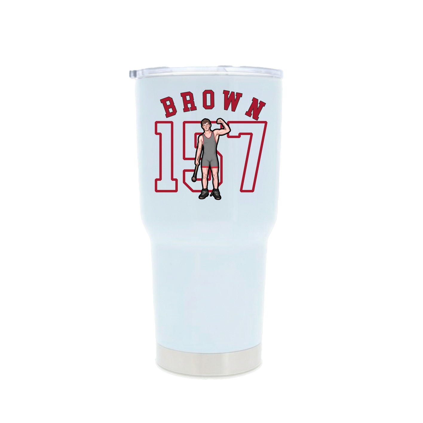 30oz Stainless Steel Tumbler — Shirsey Arch in White