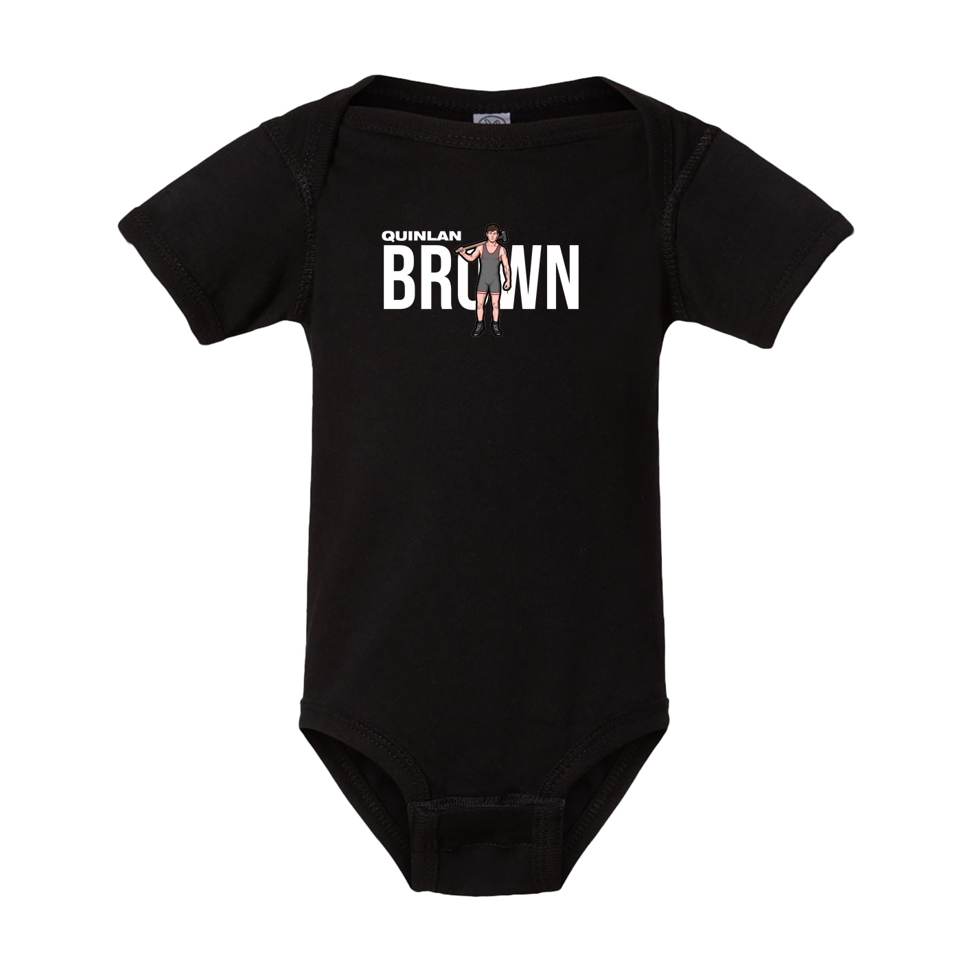 Baby Onesie — Player Name in Black