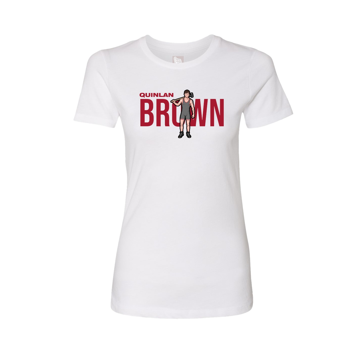 Fitted Women's Tee — Player Name in White