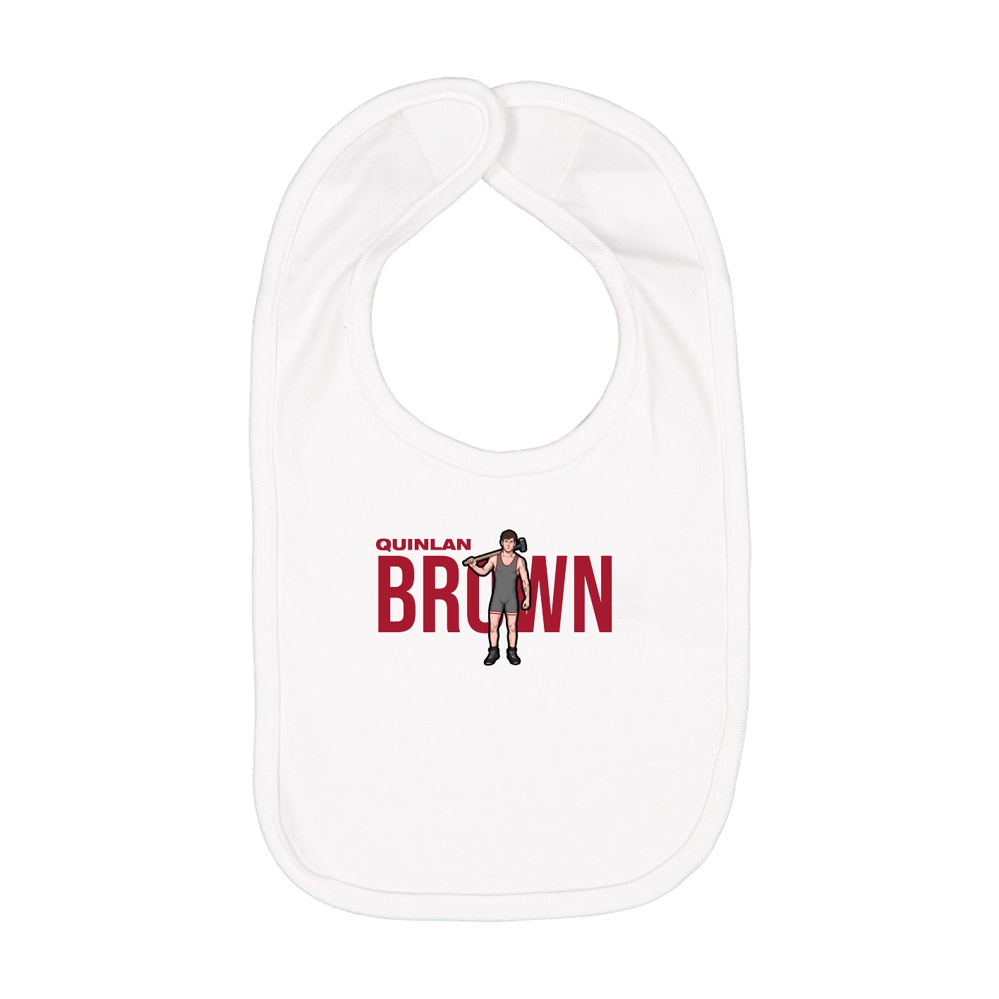 Infant Bib — Player Name in White