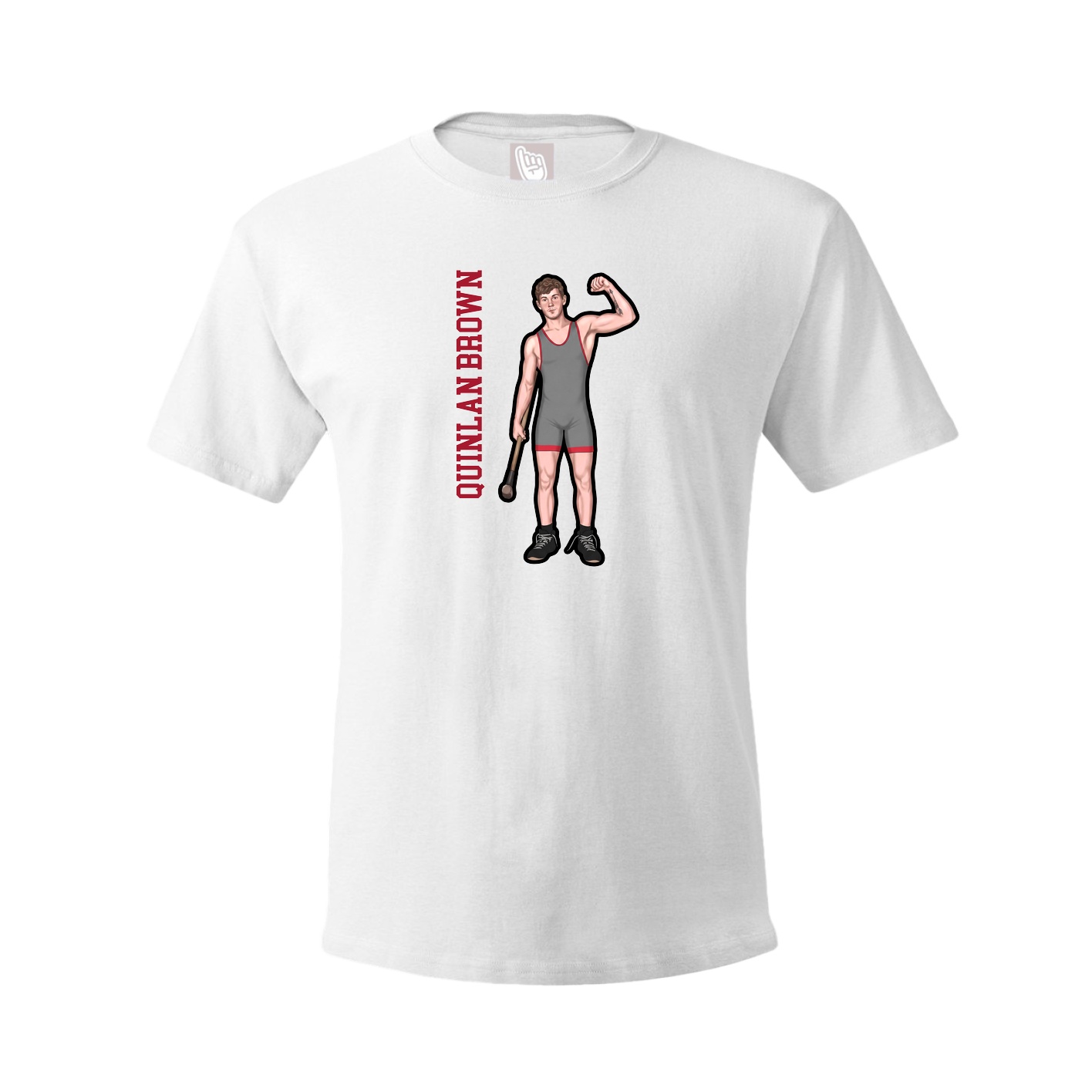 Tee — Name Vertical in White