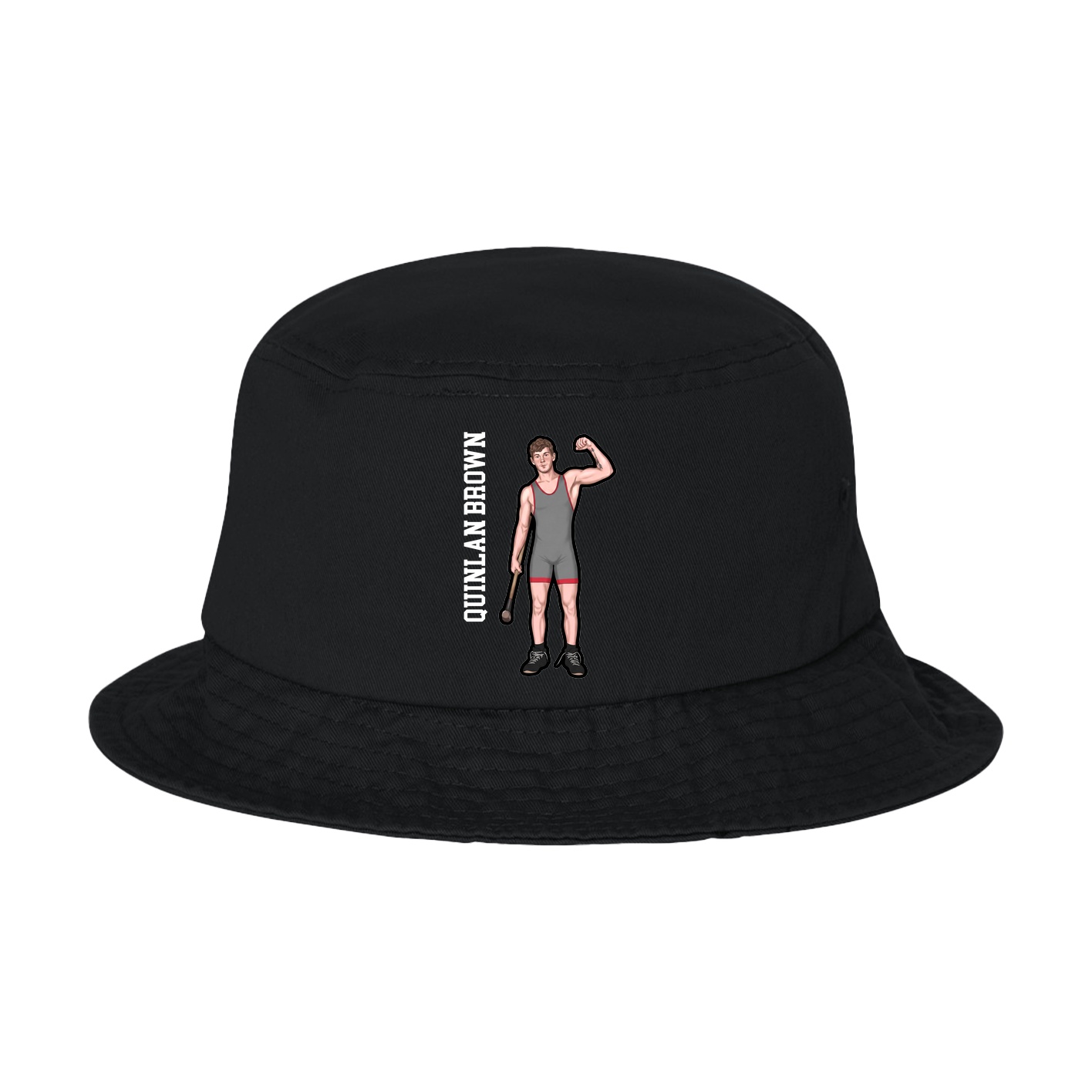 Bucket Cap — Name Vertical in Black