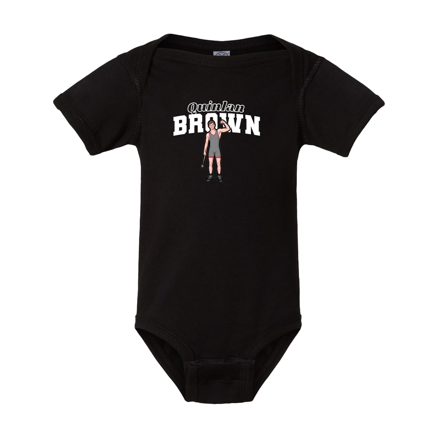 Baby Onesie — Name Arch in Black