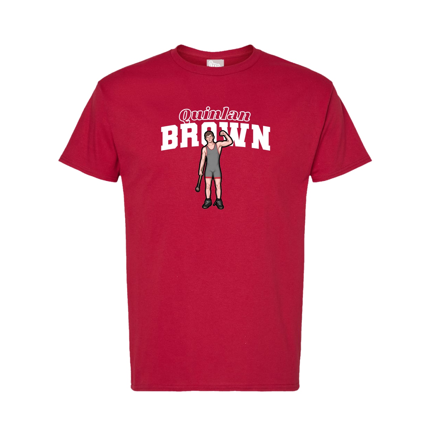 Tee — Name Arch in Crimson