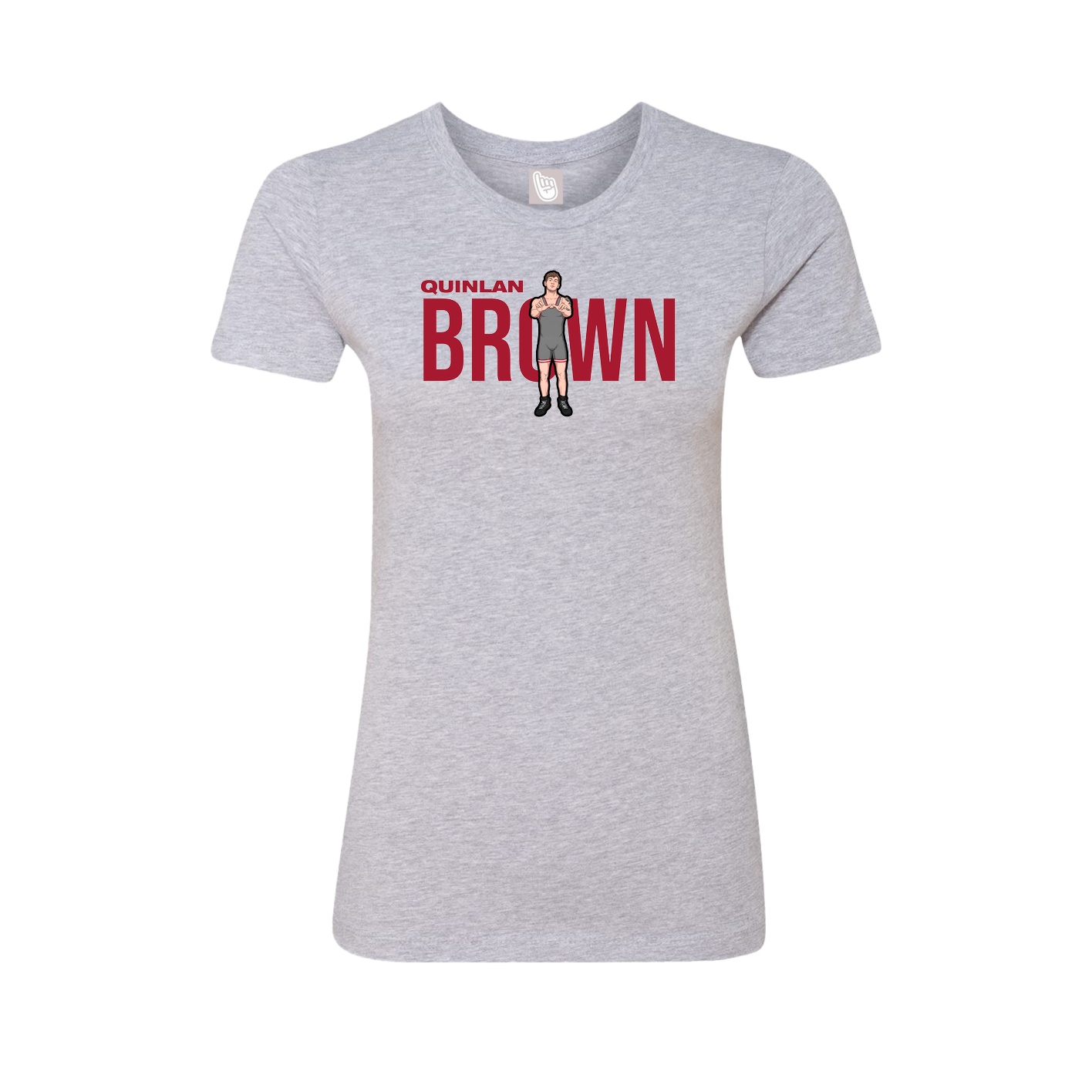 Womens Tee — Player Name in Grey