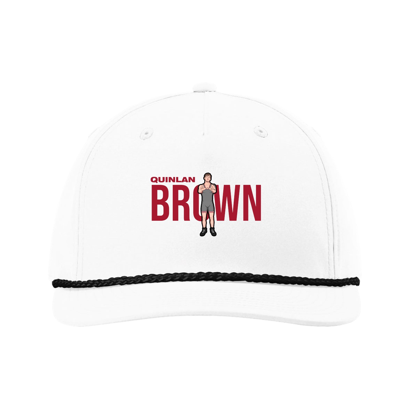 Five-Panel Classic Rope Cap — Player Name in White