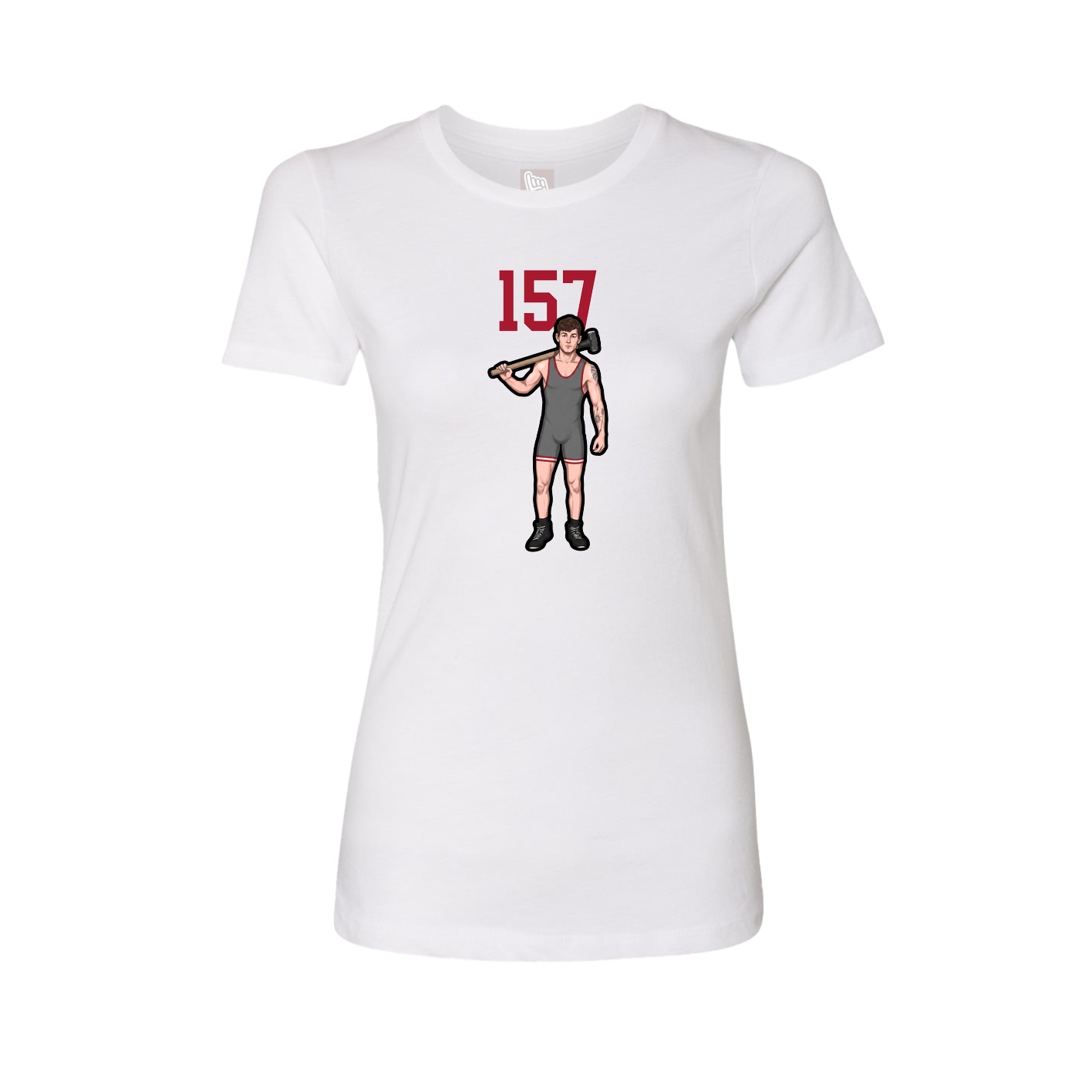 Womens Tee — Number Top in White
