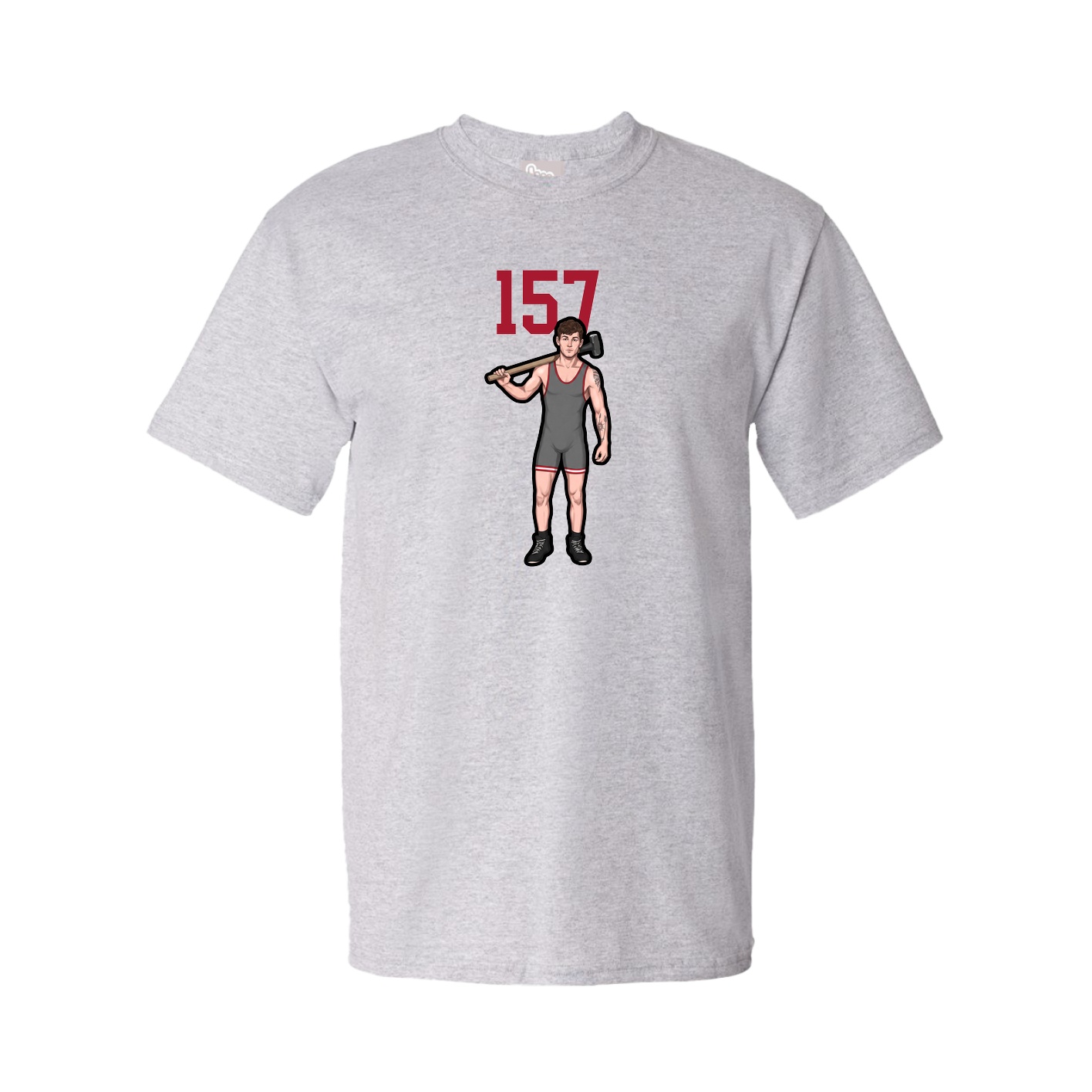 Youth Tee — Number Top in Grey
