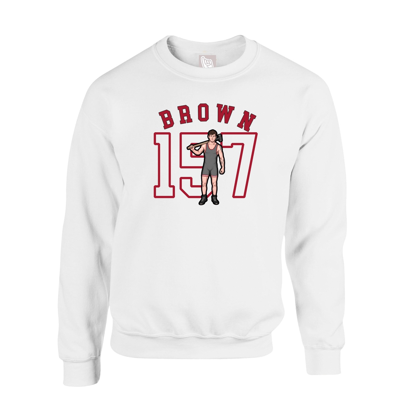 Fleece Crew — Shirsey Arch in White