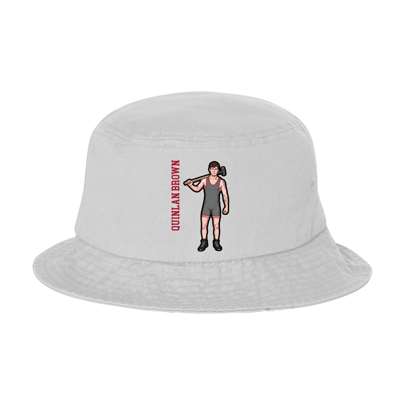 Bucket Cap — Name Vertical in White