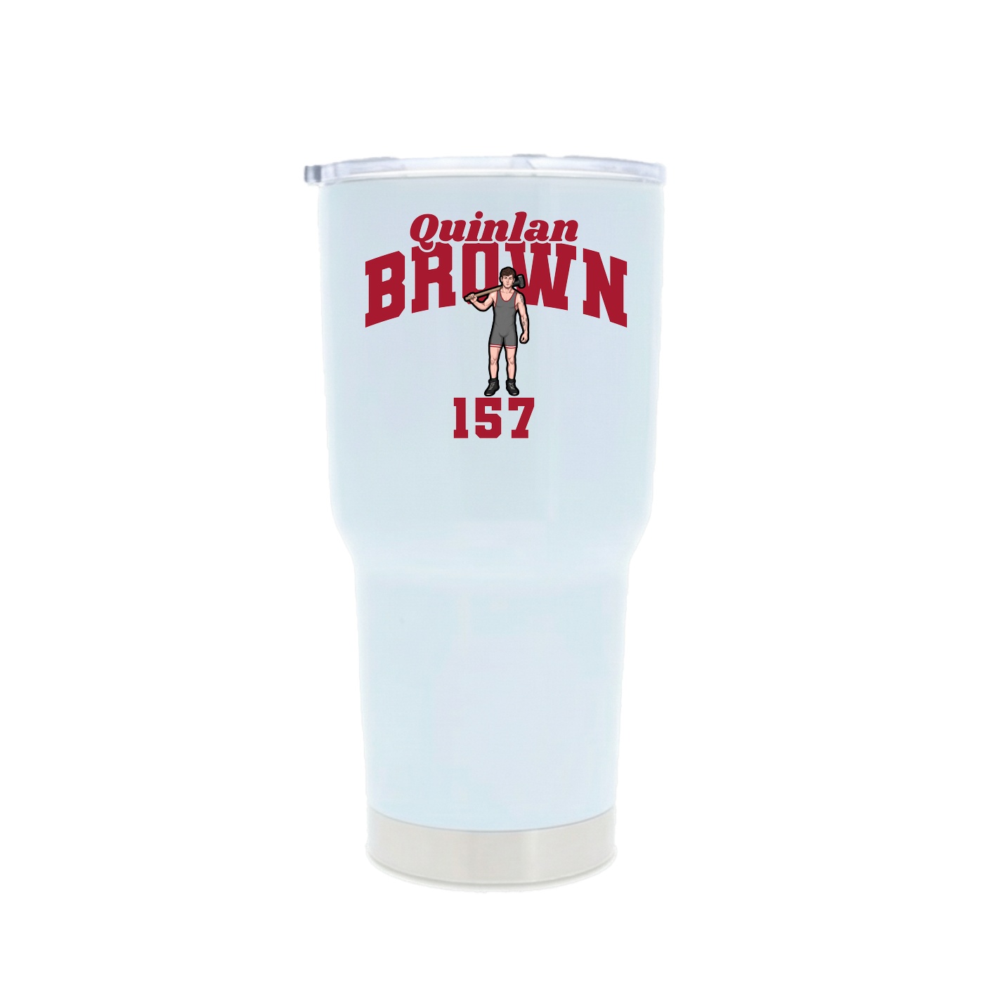 30oz Stainless Steel Tumbler — Signature Arch in White