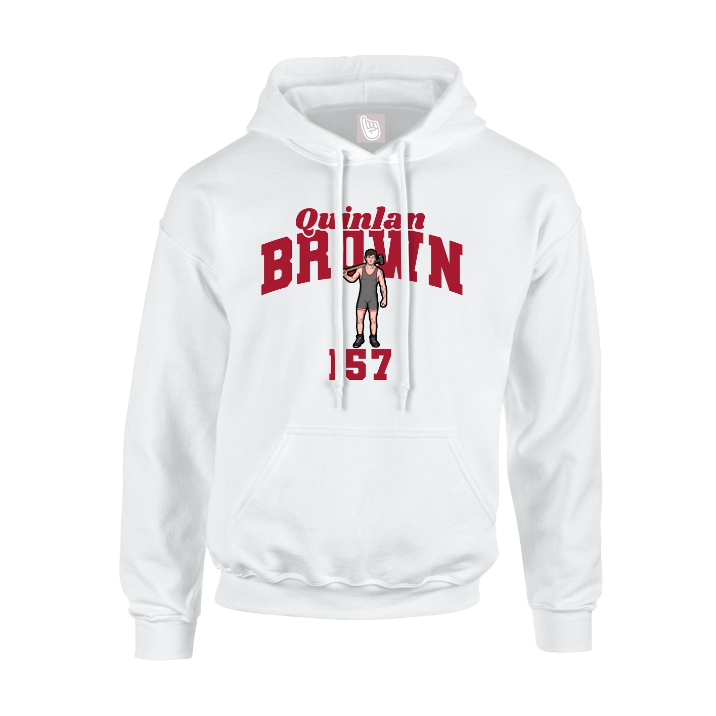 Hoodie — Signature Arch in White