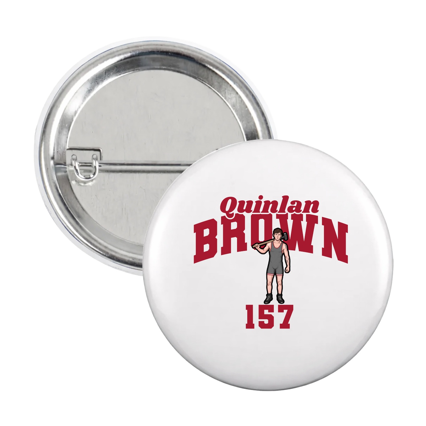 Game Day Button — Signature Arch in White