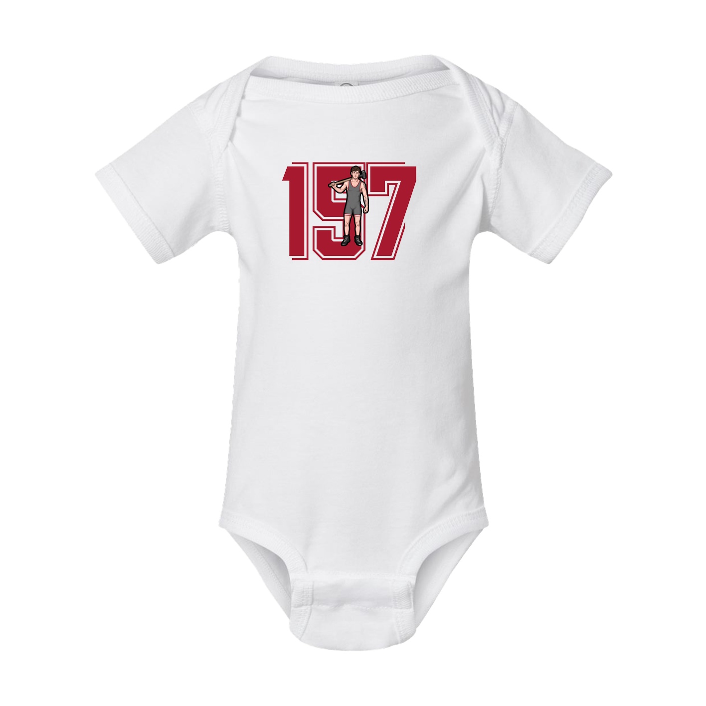 Baby Onesie — Number in White