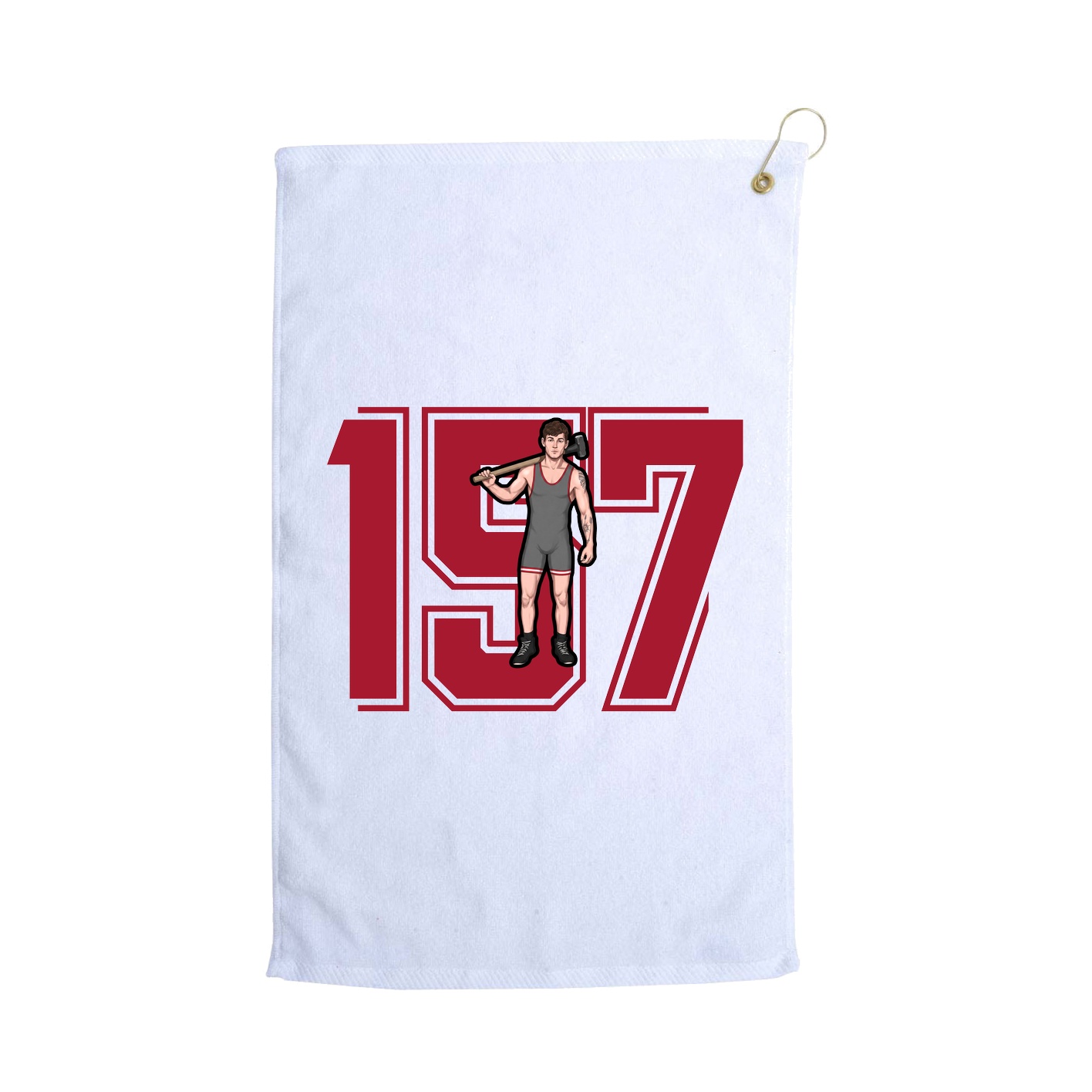 Golf Towel — Number in White