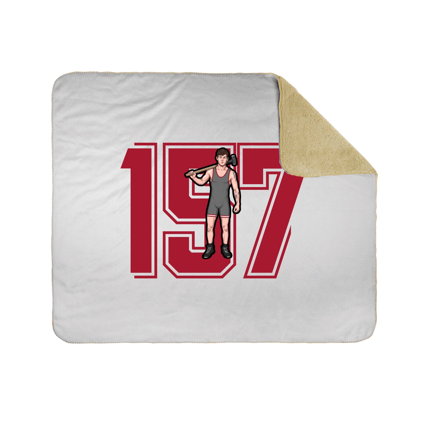Throw Blanket — Number in White