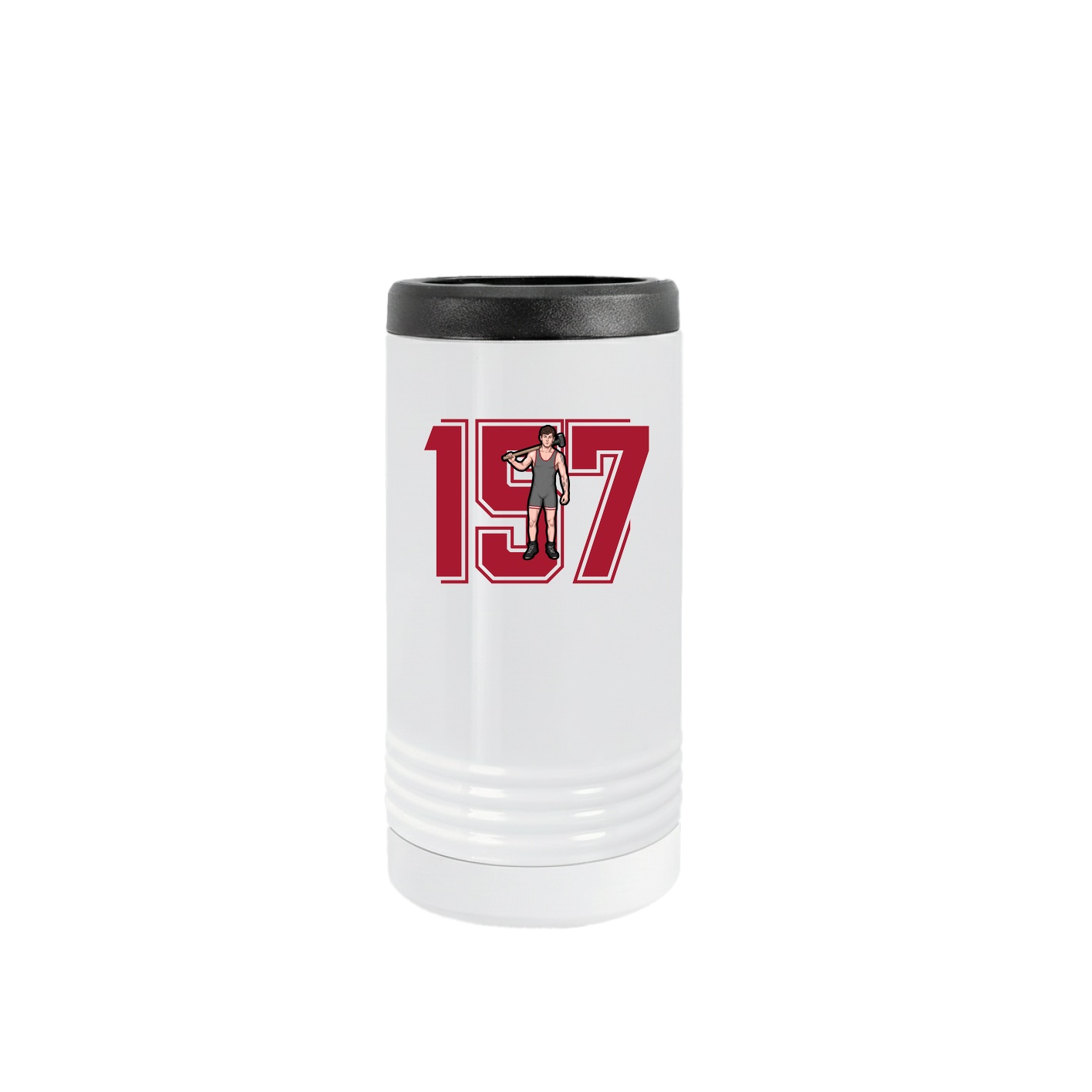 Slim Beverage Holder — Number in White