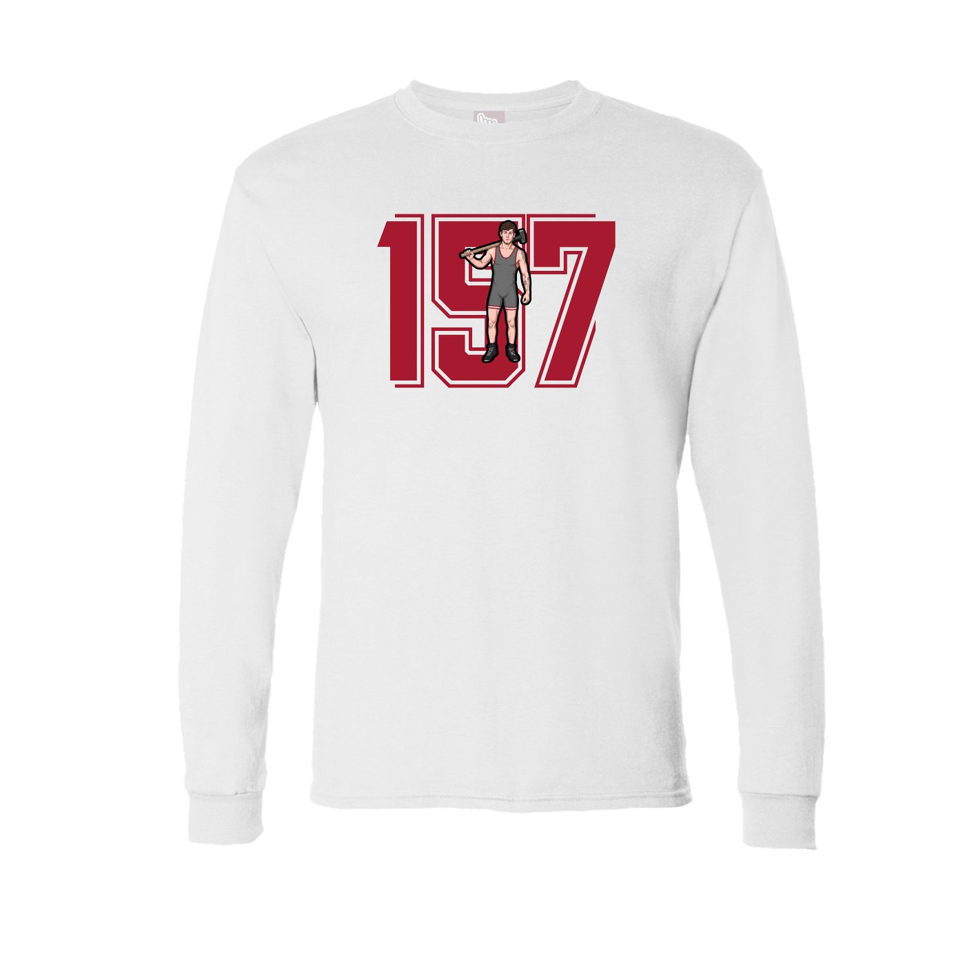 Long Sleeve Tee — Number in White