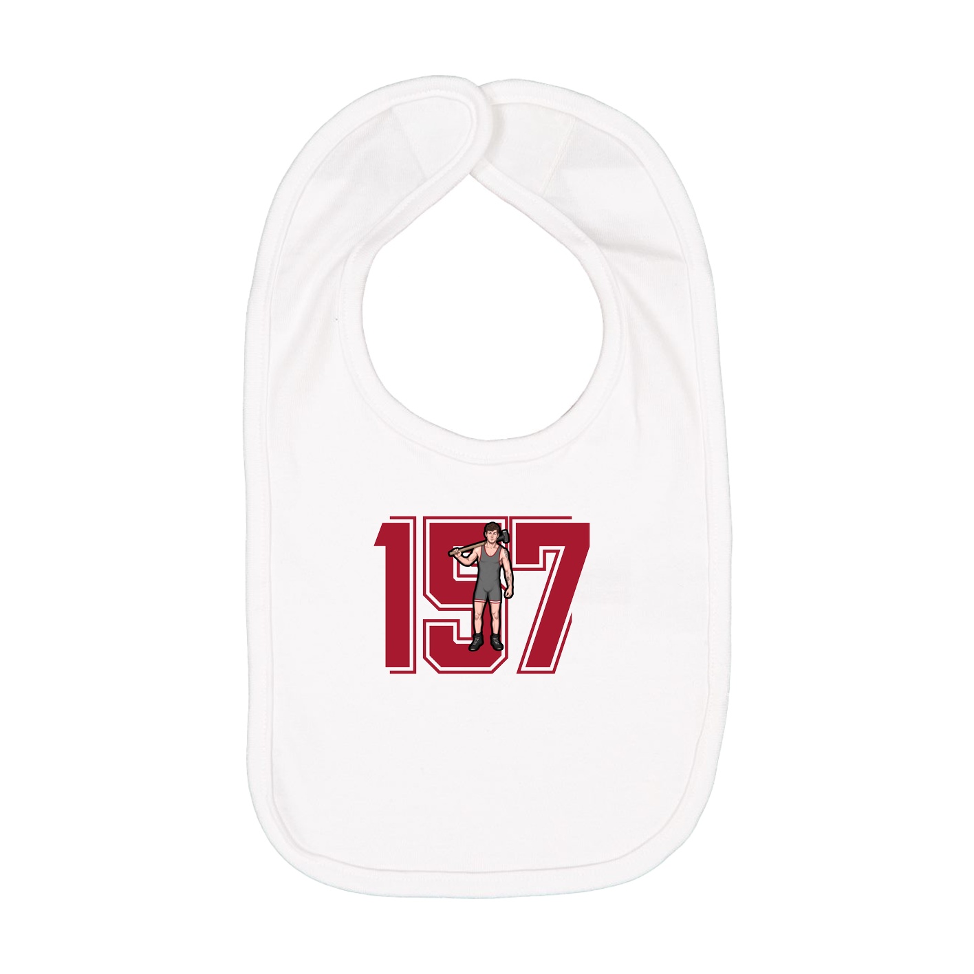 Infant Bib — Number in White
