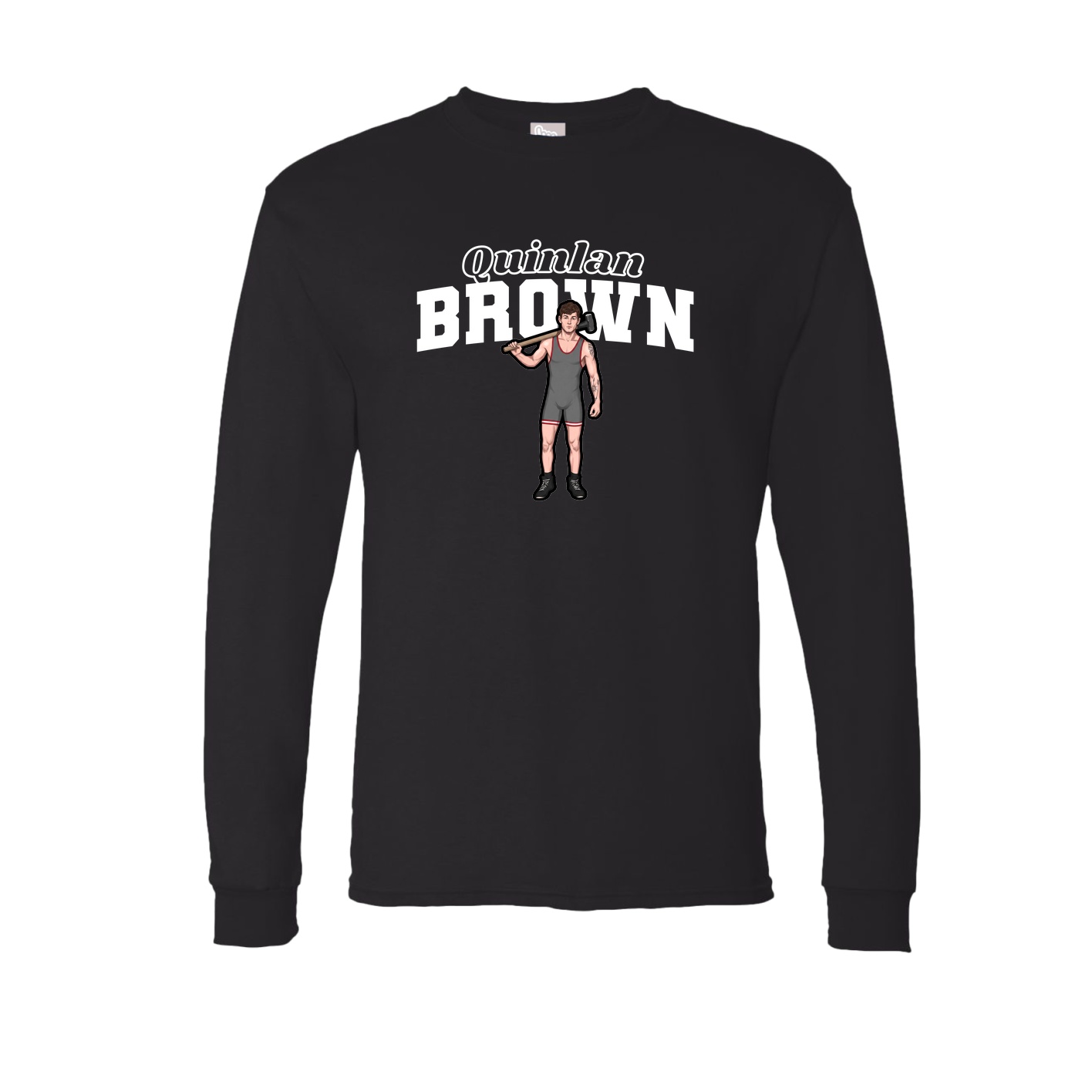 Long Sleeve Tee — Name Arch in Black