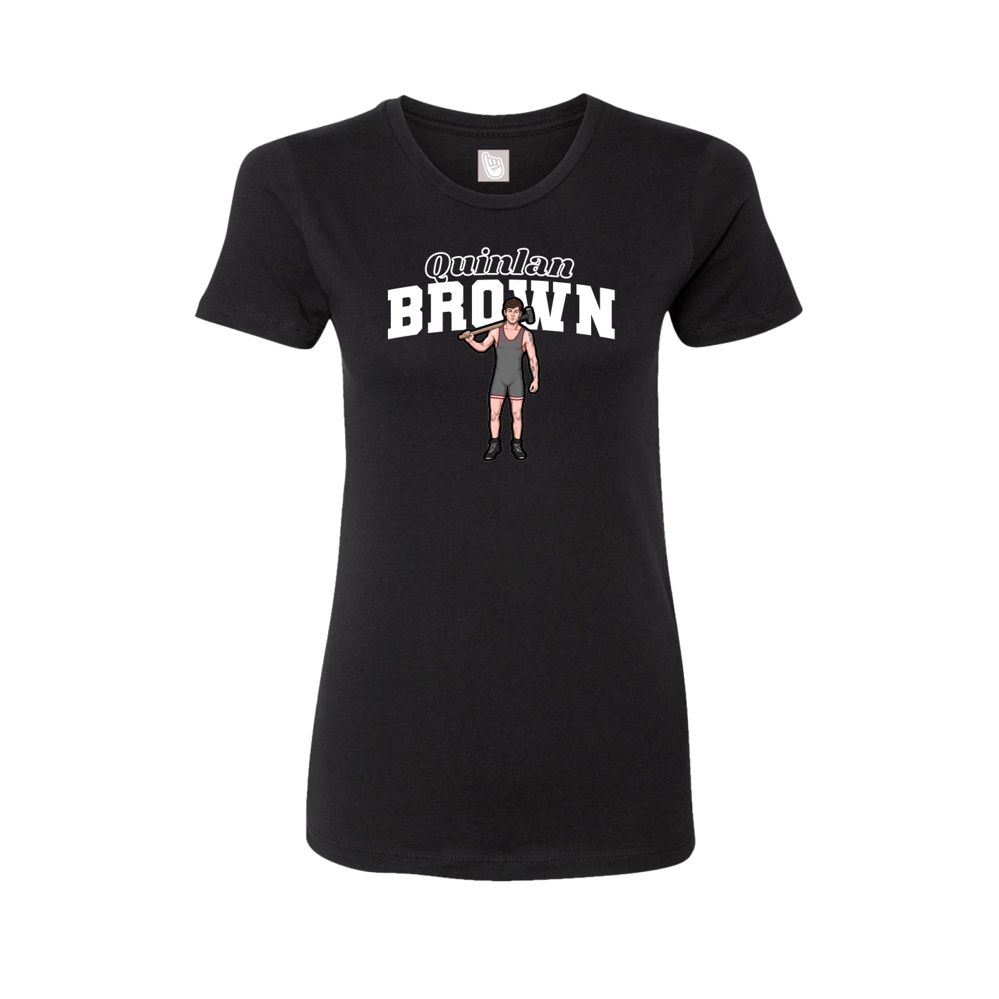 Womens Tee — Name Arch in Black