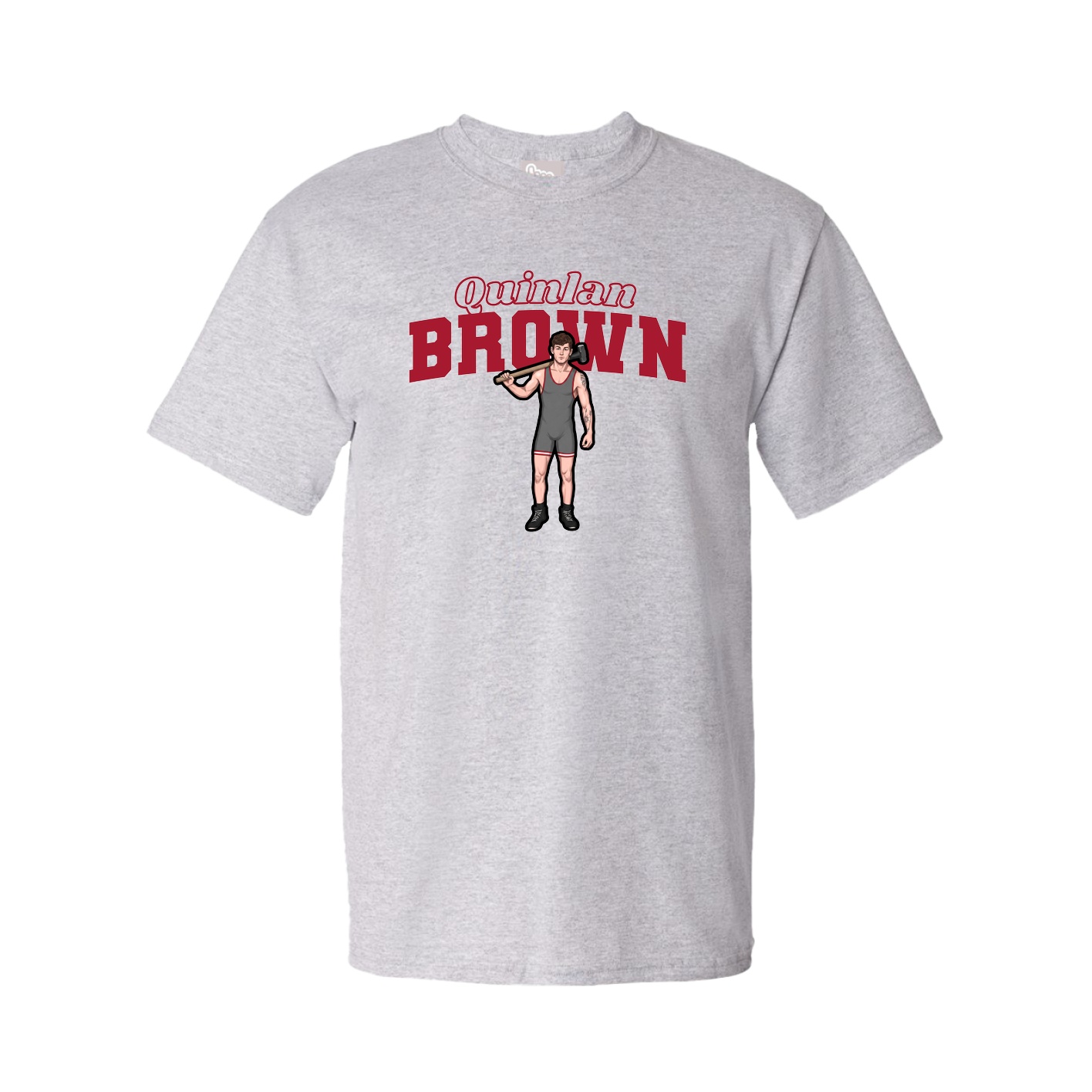 Youth Tee — Name Arch in Grey