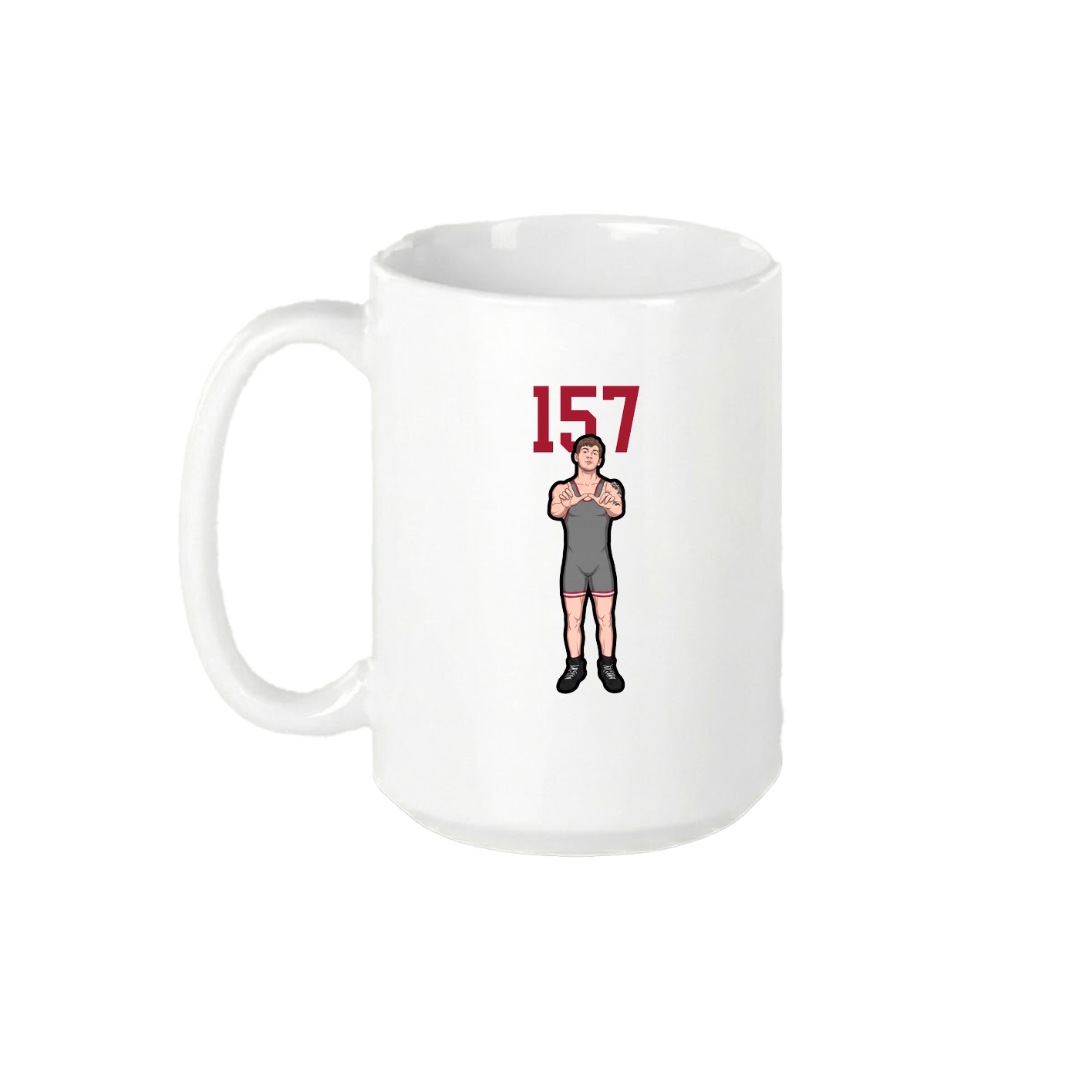 15oz Coffee Mug — Number Top in White