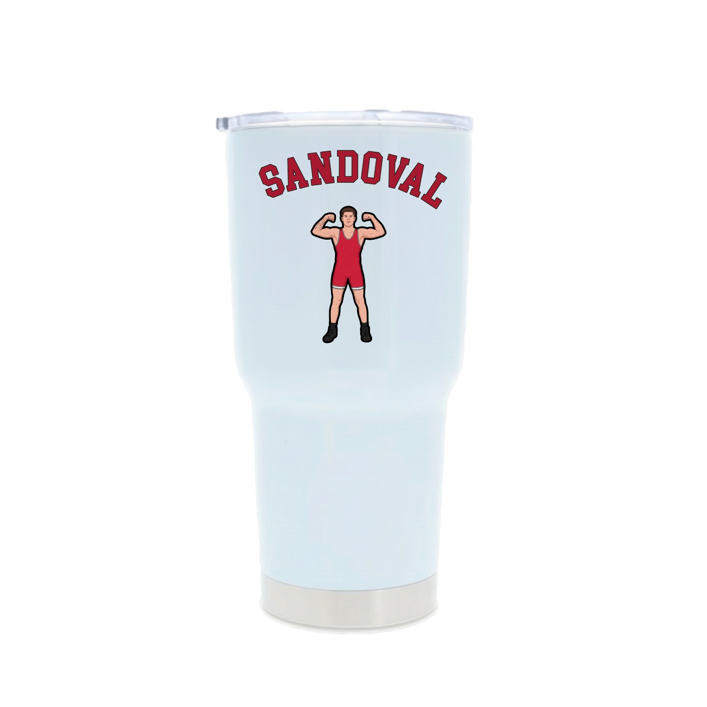 30oz Stainless Steel Tumbler — Shirsey Arch in White